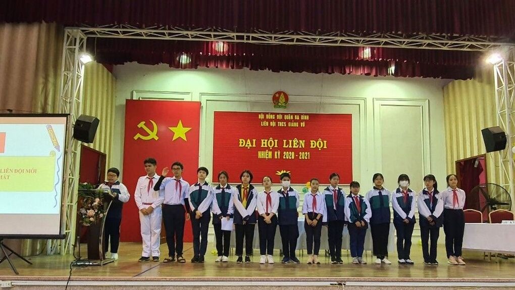 Trường THCS Giảng Võ tổ chức thành công Đại hội Liên Đội  năm học 2020 – 2021