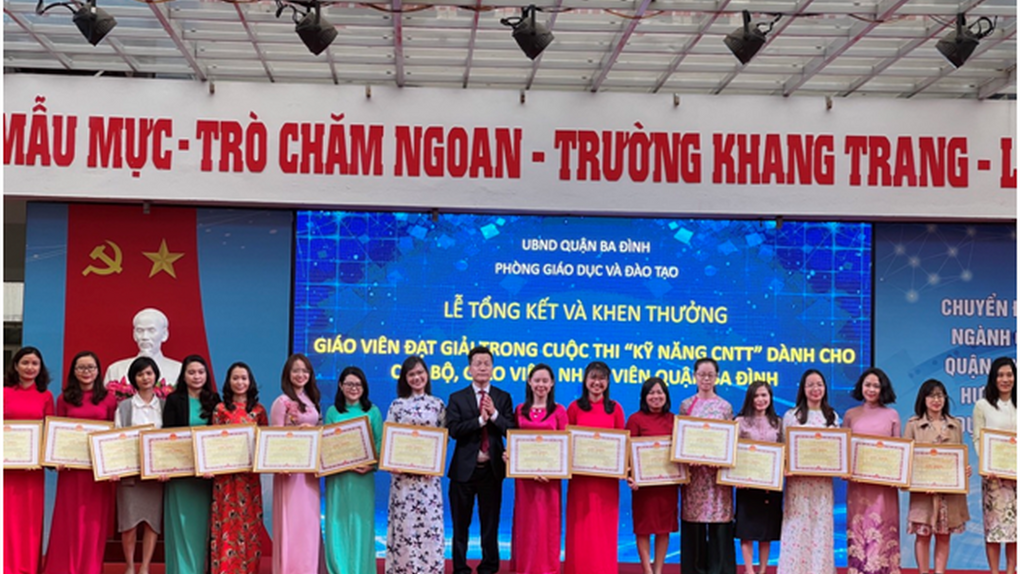 Trường THCS Giảng Võ tham gia ngày hội Công nghệ thông tin  ngành Giáo dục và Đào tạo quận Ba Đình lần thứ V năm học 2020 - 2021