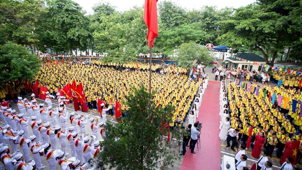 Lễ khai giảng năm học 2019 - 2020 của thầy và trò trường THCS Giảng Võ