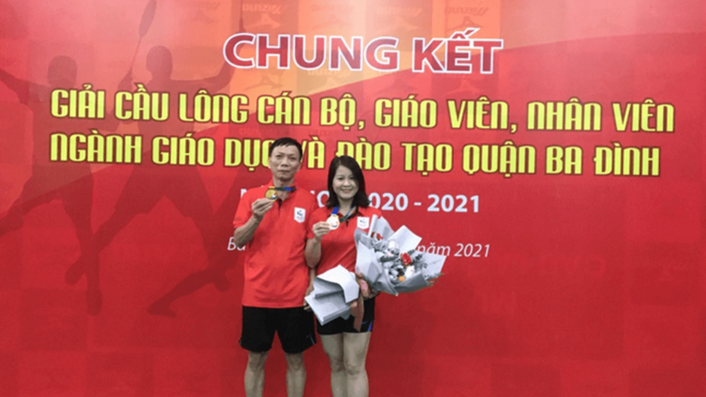 Trường THCS Giảng Võ với tấm huy chương Vàng  tại Giải cầu lông ngành GD&amp;ĐT quận Ba Đình