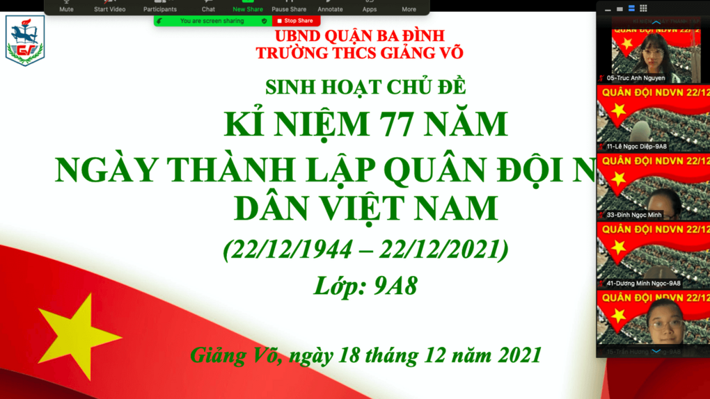 Tự hào Quân đội Việt Nam anh hùng – Hoạt động kỷ niệm  ngày thành lập Quân đội nhân dân Việt Nam
