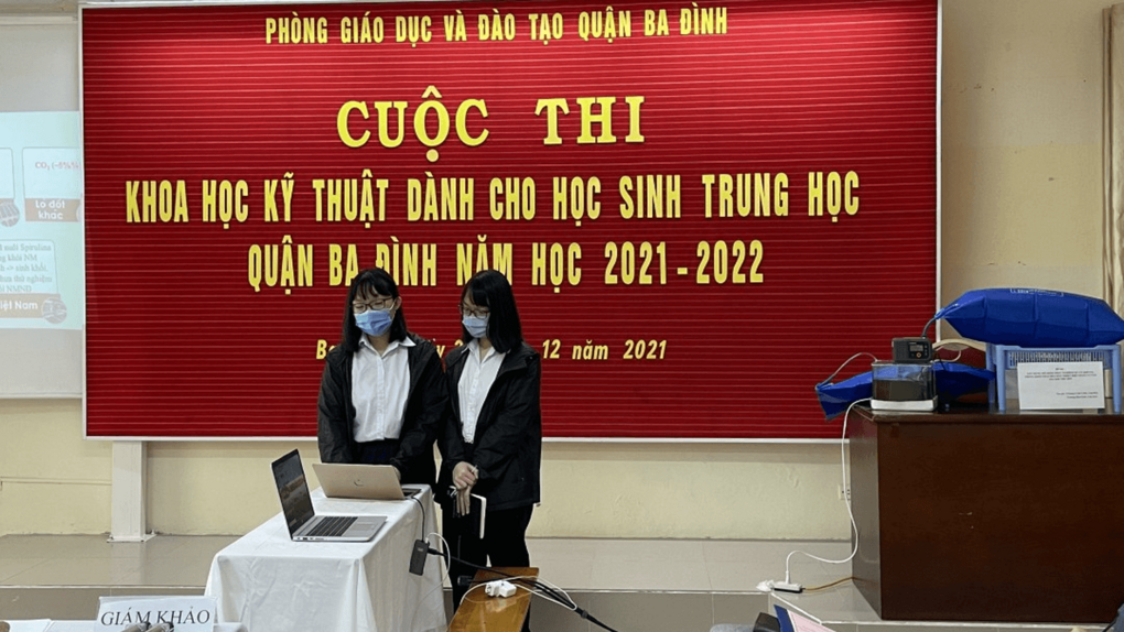 Học sinh trường THCS Giảng Võ đạt giải Nhất Cuộc thi Khoa học kĩ thuật cấp Quận dành cho học sinh trung học năm học 2021 - 2022