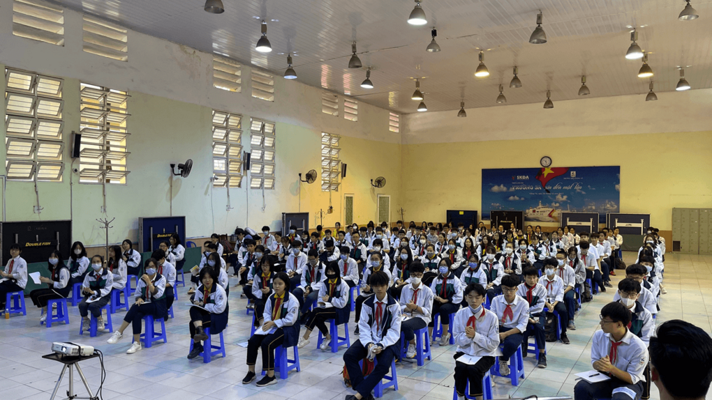 Trường THCS Giảng Võ tổ chức lớp Bồi dưỡng cảm tình Đoàn  cho học sinh khối 9