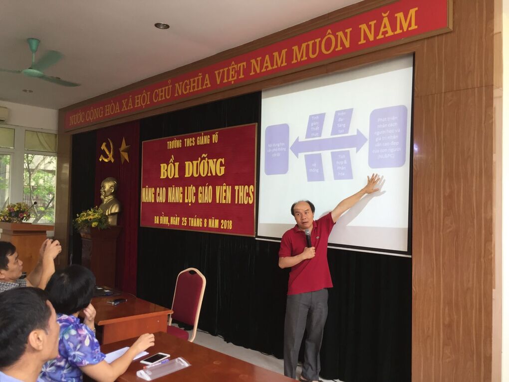 Tập huấn dạy học phát triển năng lực – kim chỉ nam cho việc dạy học của thầy và trò trường THCS Giảng Võ trong năm học mới 2018 - 2019