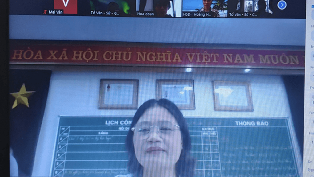 Hội nghị trực tuyến tổng kết năm học 2020 – 2021 của trường THCS Giảng Võ