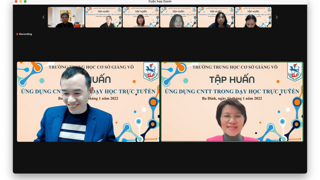 Trường THCS Giảng Võ tổ chức buổi tập huấn Công nghệ thông tin cho cán bộ, giáo viên, nhân viên nhà trường