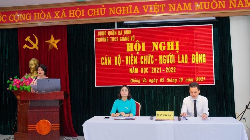 Hội nghị Cán bộ - Viên chức - Người lao động năm học 2021 – 2022 tại trường THCS Giảng Võ – Sáng tạo và độc đáo