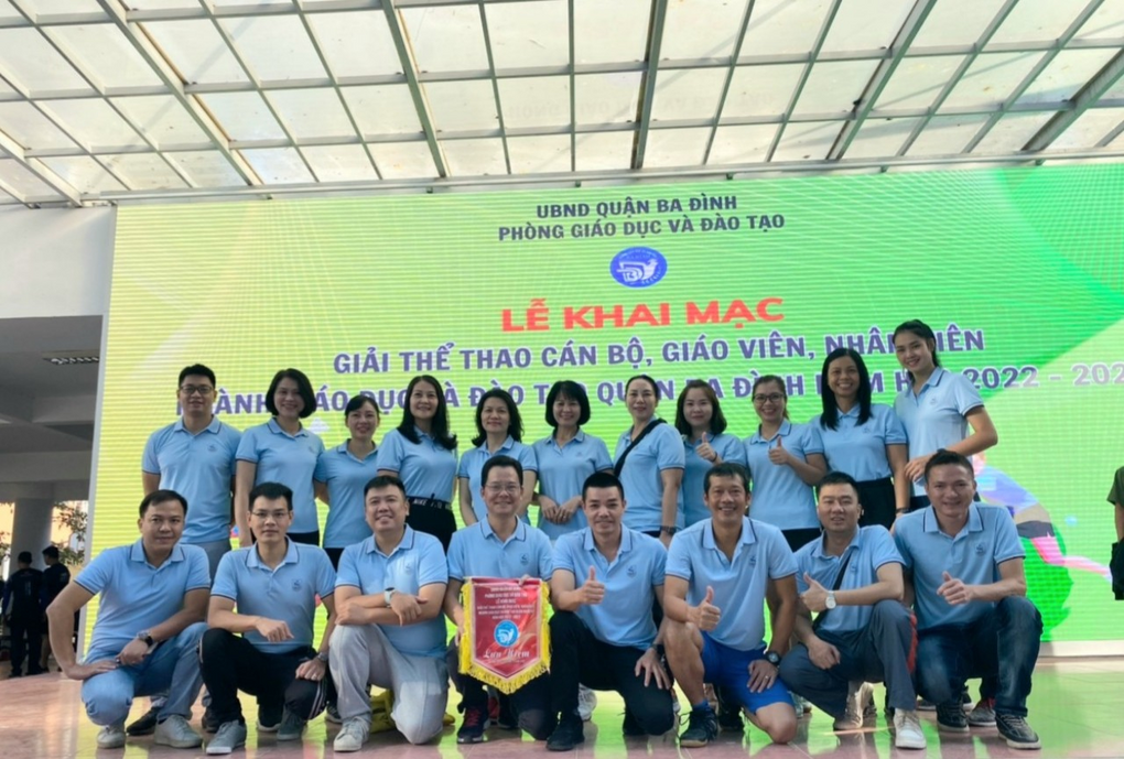 Trường THCS Giảng Võ giành huy chương Vàng tại giải Thể thao cán bộ, giáo viên, nhân viên ngành GD&ĐT quận Ba Đình năm 2022
