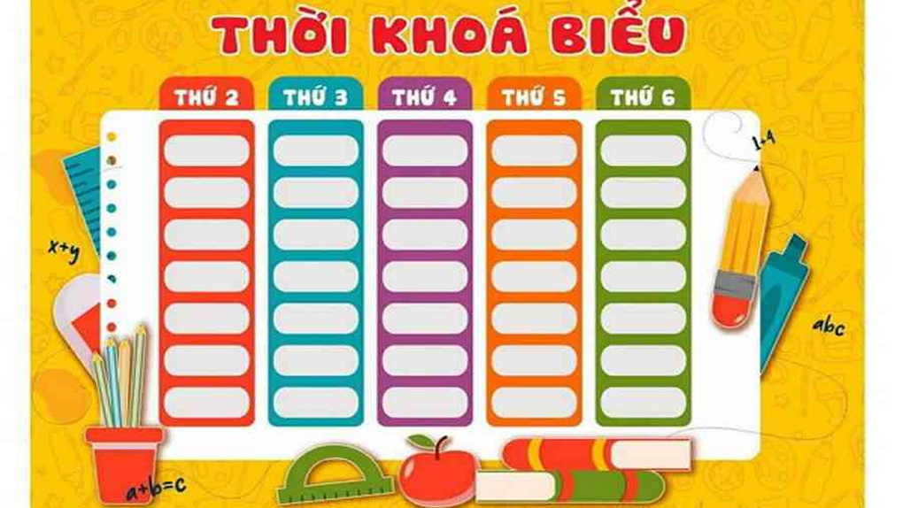 Thời khóa biểu số 4 năm học 2021 - 2022