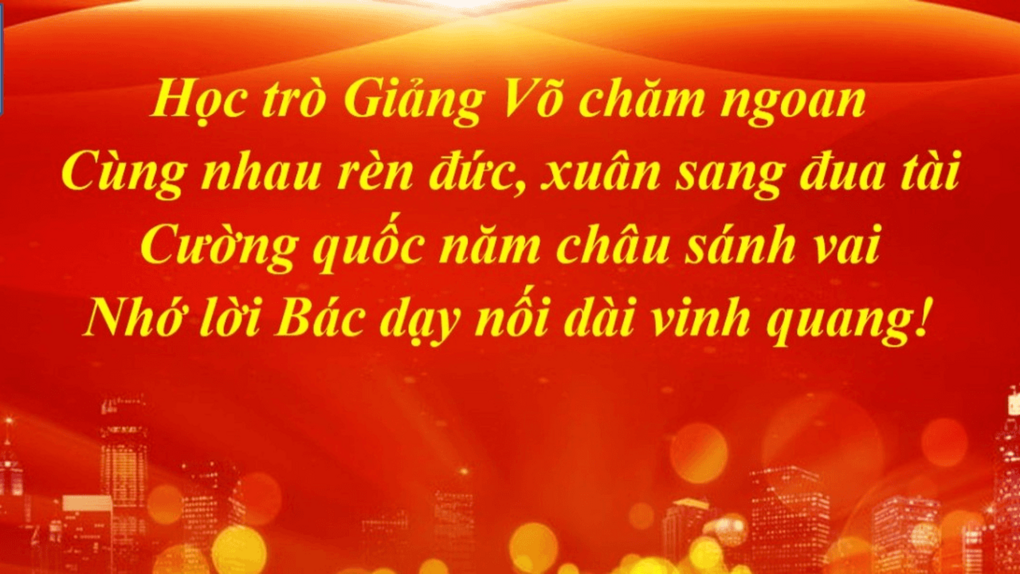 Lễ chào cờ đầu tiên của năm mới 2022 và tiết sinh hoạt chủ đề “Mừng Đảng – mừng Xuân” của học sinh trường THCS Giảng Võ