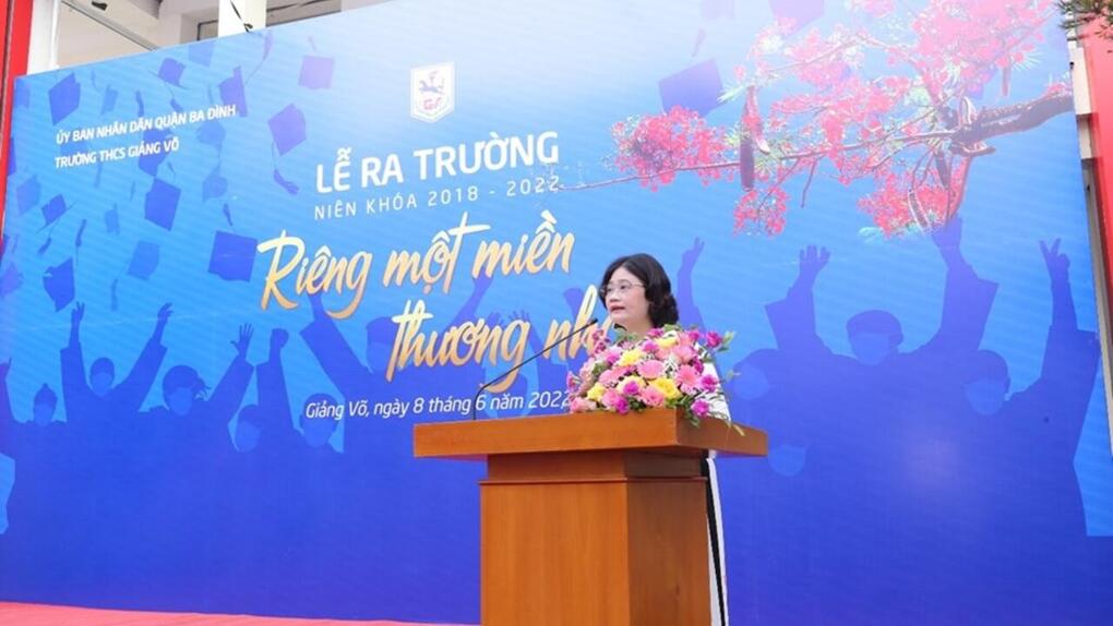 Nét độc đáo trong Lễ ra trường của học sinh khối 9 THCS Giảng Võ