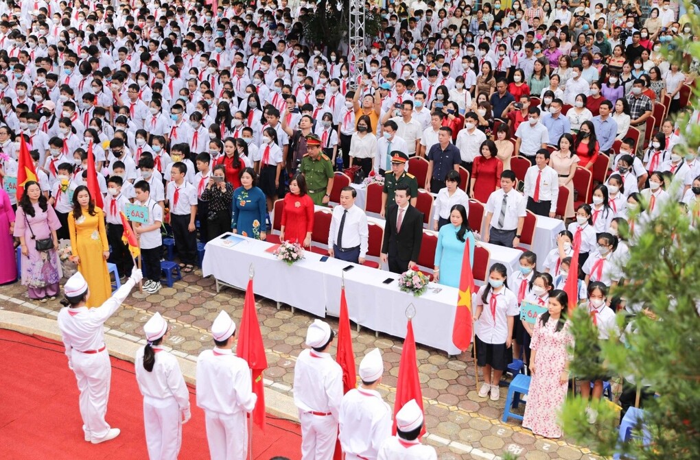 Lễ khai giảng đặc biệt của thầy và trò trường THCS Giảng Võ