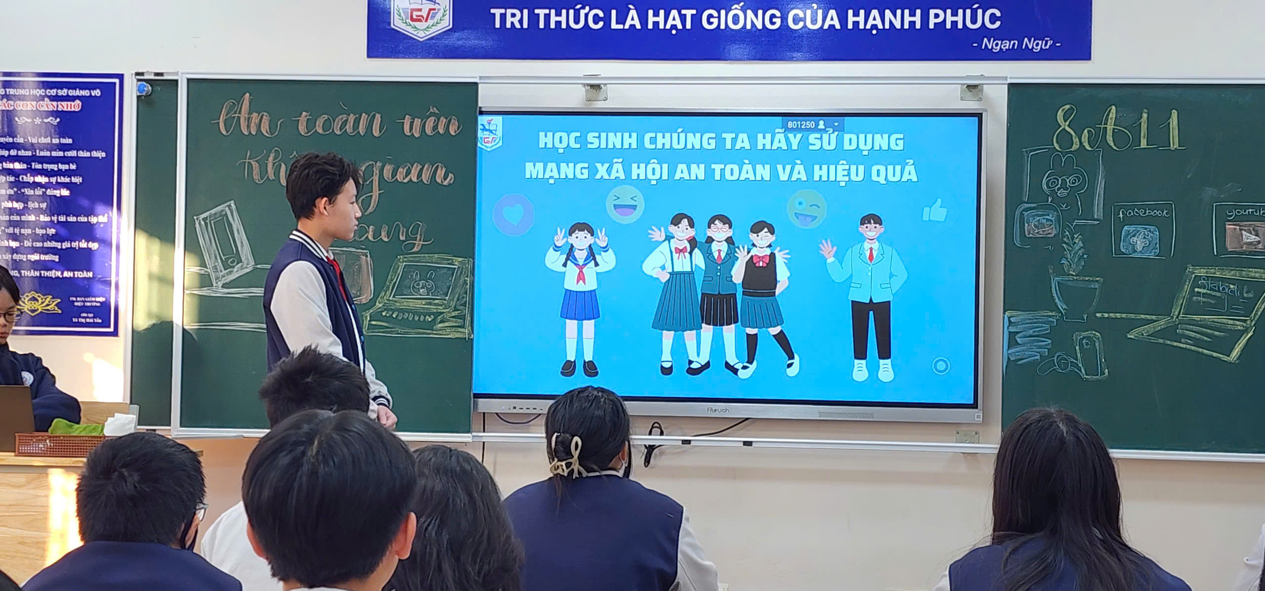 An toàn trên không gian mạng - Học sinh trường THCS Giảng Võ chủ động bảo vệ chính mình trong thế giới số