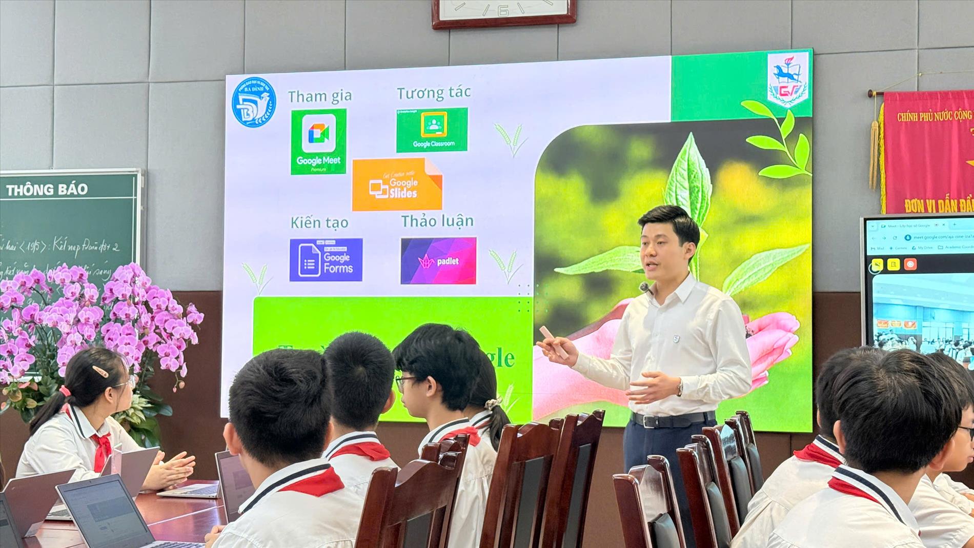 Tổ chức thành công tiết dạy minh họa theo mô hình “Trường học số Google” -  Trường THCS Giảng Võ tiên phong mở khóa kỷ nguyên số cùng Google