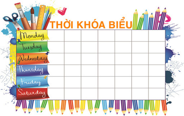 Thời khóa biểu số 1 - Năm học 2025-2026