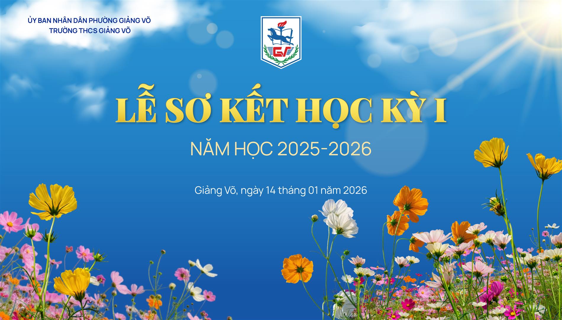 Lễ Sơ kết Học kỳ I trang trọng, ngắn gọn và ấn tượng của trường THCS Giảng Võ