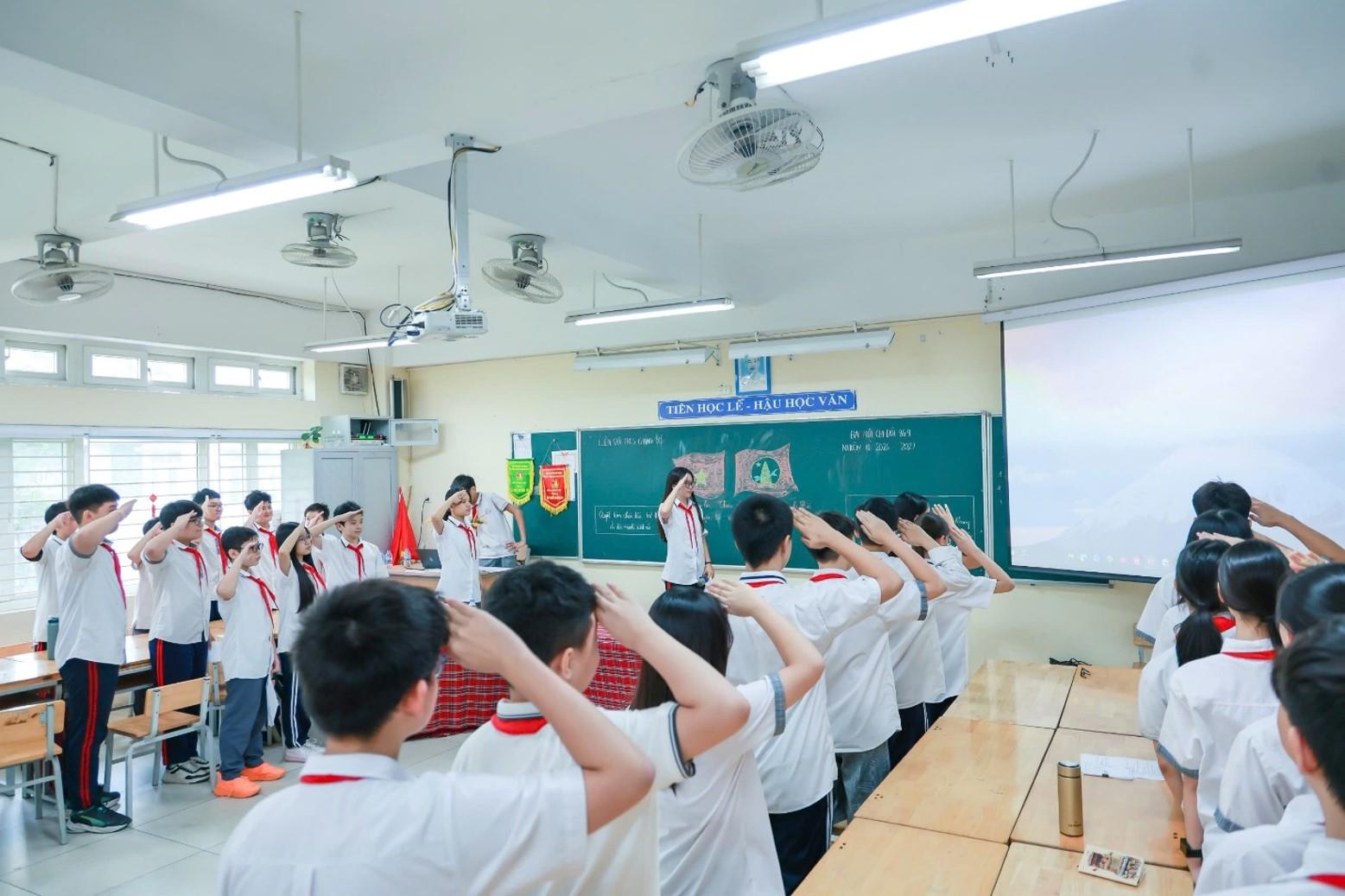 Rộn ràng khí thế Đại hội Chi đội nhiệm kì 2026 – 2027 tại trường THCS Giảng Võ