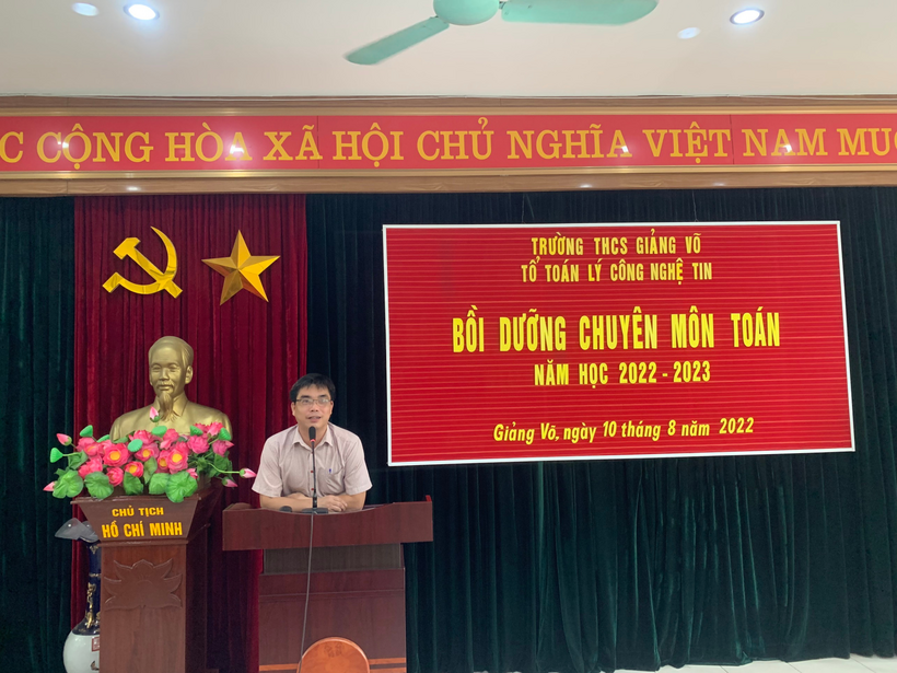 Thạc sĩ Nguyễn Ngọc Thành - chuyên viên phụ trách môn Toán cấp THCS của Sở Giáo dục và Đào tạo Hà Nội - chia sẻ với các thầy cô giáo dạy bộ môn Toán