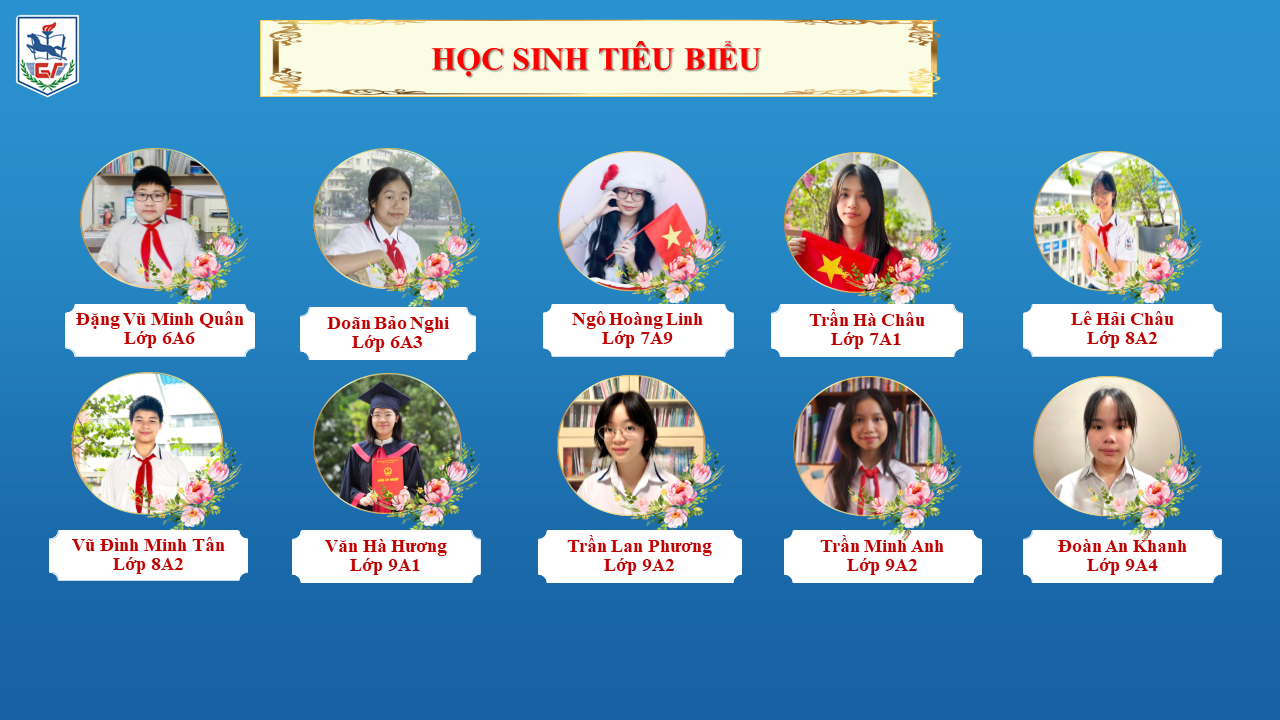 Rạng rỡ 10 gương mặt học sinh xuất sắc tiêu biểu nhất trường THCS Giảng Võ năm học 2024 – 2025