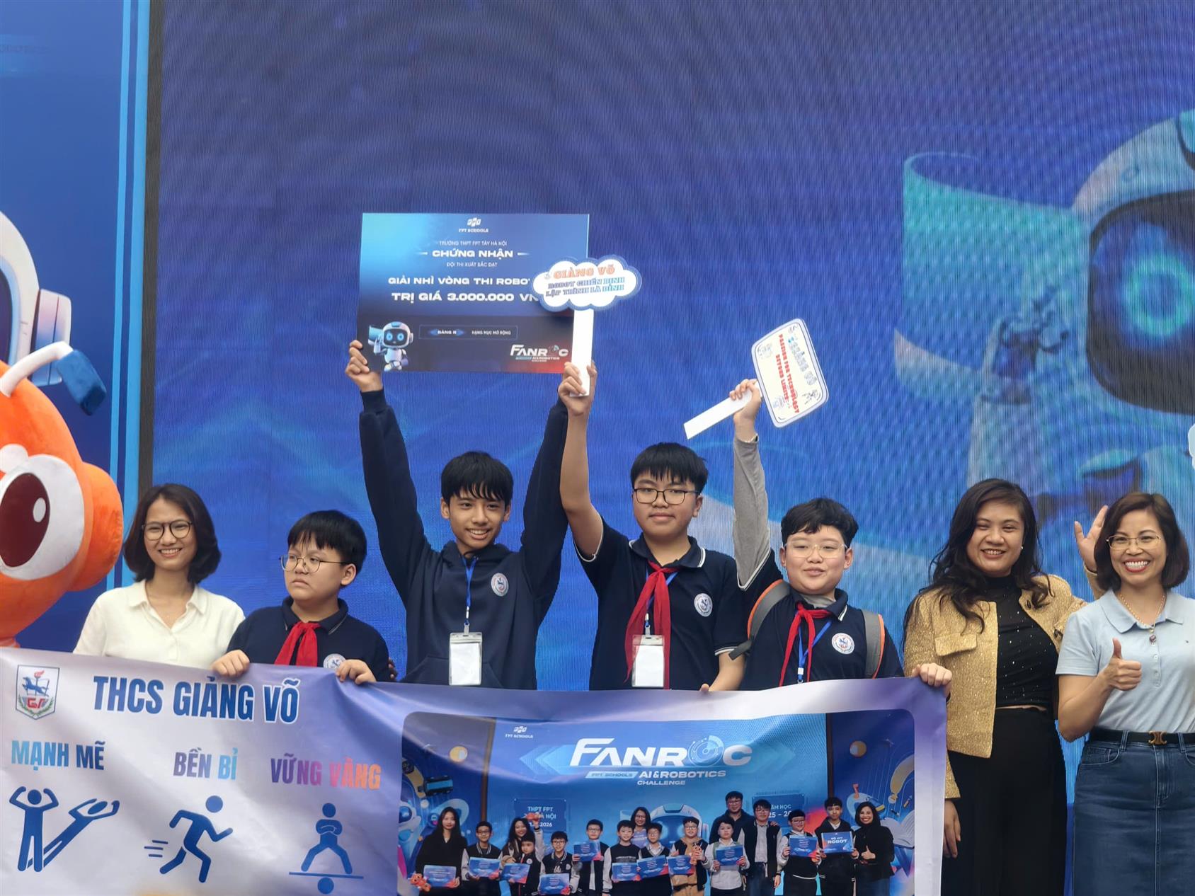 Học sinh trường THCS Giảng Võ đạt giải Nhì cuộc thi FPT Schools AI & Robotics Challenge 2025 - 2026 (FAnRoC)